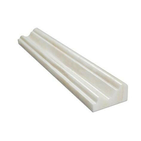 Premium White Onyx Polished 2x12 Milano Molding Trim Premium White Onyx Polished 2x12 Milano Molding Trim - American Tile Depot