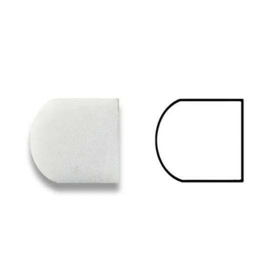 Premium White Onyx Polished 3/4x12 Bullnose Liner Premium White Onyx Polished 3/4x12 Bullnose Liner - American Tile Depot