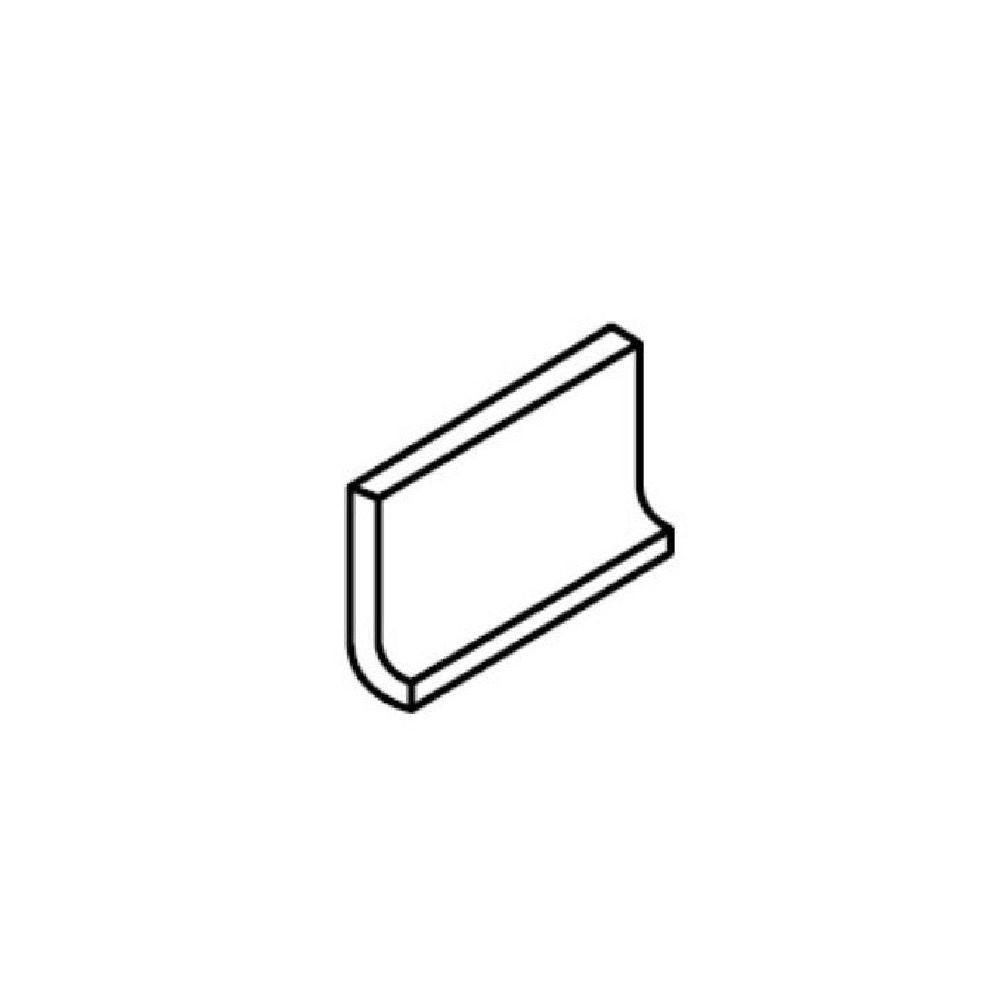 Pure Bright Tender Gray Ceramic Wall Trim - 3 3/4" x 6" Cove Base Pure Bright Tender Gray Ceramic Wall Trim - 3 3/4" x 6" Cove Base - American Tile Depot