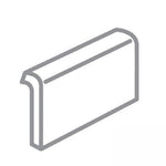 Pure Bright White Ice Ceramic Wall Trim - 2" x 6" V Cap Pure Bright White Ice Ceramic Wall Trim - 2" x 6" V Cap - American Tile Depot