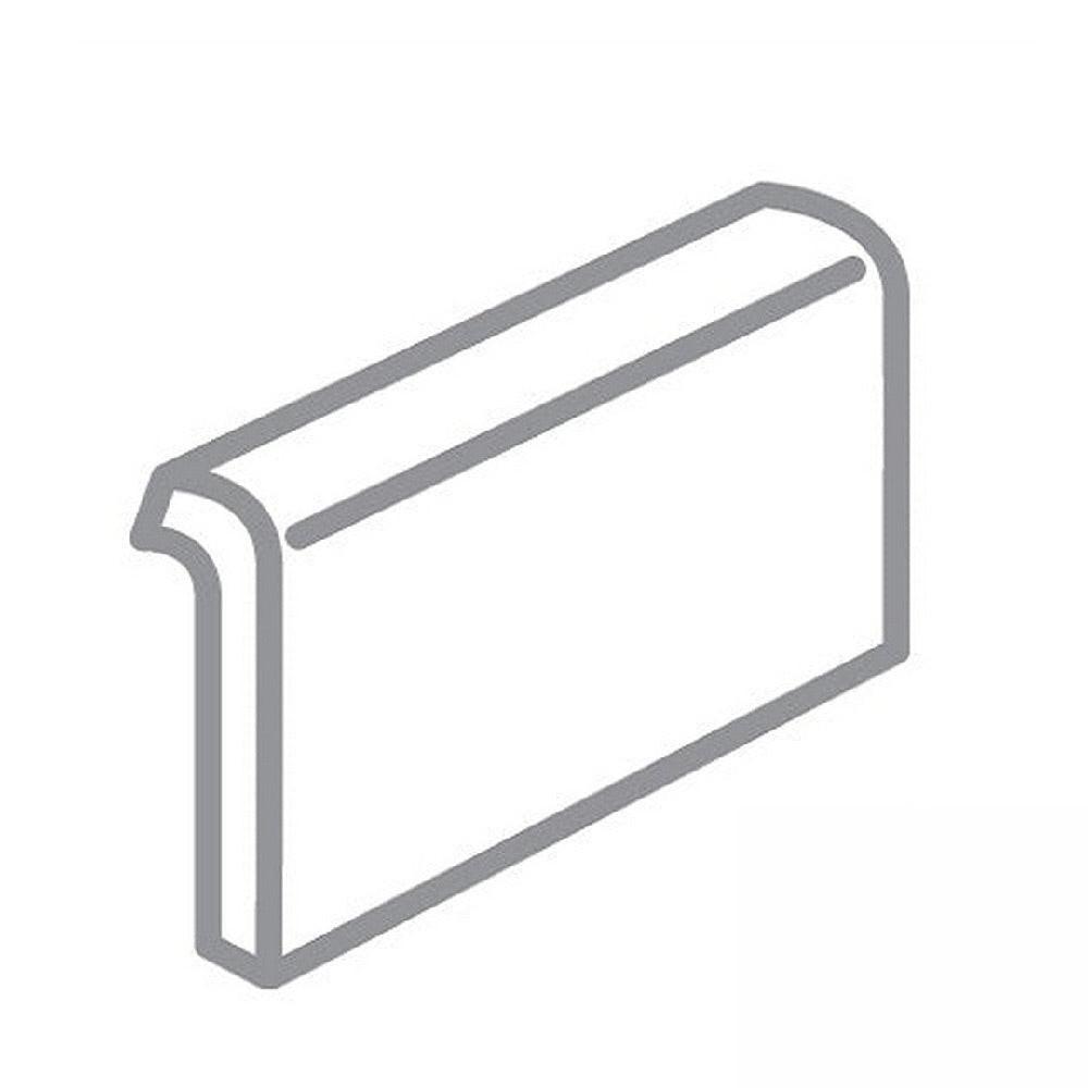 Pure Bright White Ice Ceramic Wall Trim - 2" x 6" V Cap Pure Bright White Ice Ceramic Wall Trim - 2" x 6" V Cap - American Tile Depot