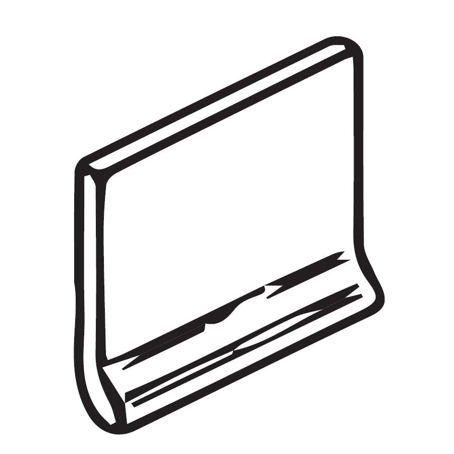 Pure Bright White Ice Ceramic Wall Trim - 3 3/4" x 6" Cove Base Pure Bright White Ice Ceramic Wall Trim - 3 3/4" x 6" Cove Base - American Tile Depot