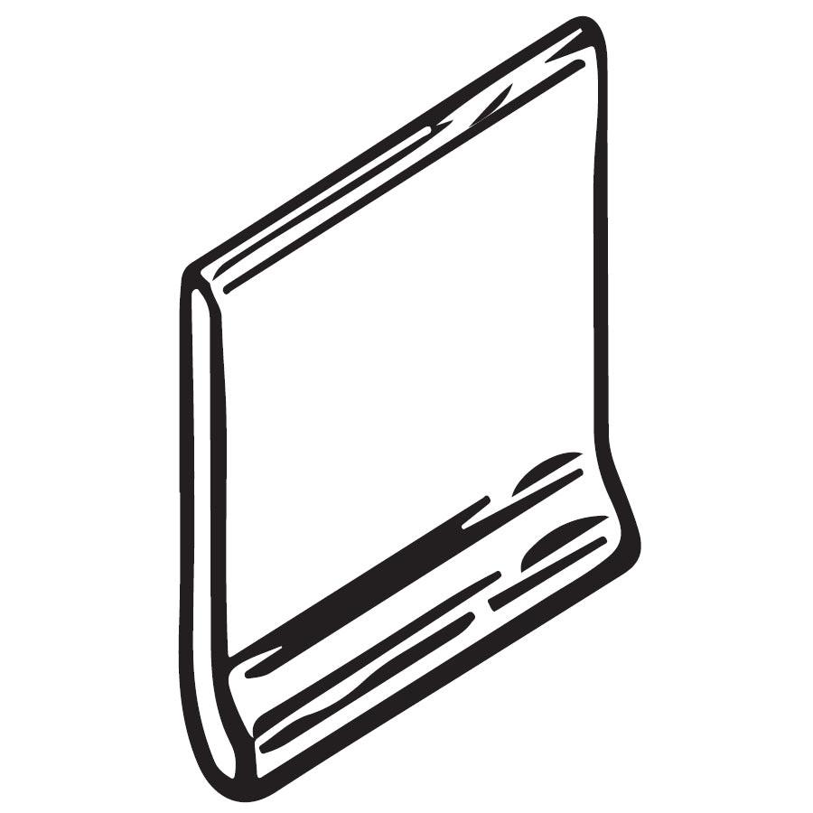 Pure Bright White Ice Ceramic Wall Trim - 6" x 6" Sanitary Cove Base Round Top Pure Bright White Ice Ceramic Wall Trim - 6" x 6" Sanitary Cove Base Round Top - American Tile Depot