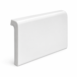 Pure Bright White Ice Ceramic Wall Trim - 2" x 6" V Cap - American Tile Depot