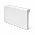 Pure Bright White Ice Ceramic Wall Trim - 2" x 6" V Cap - American Tile Depot