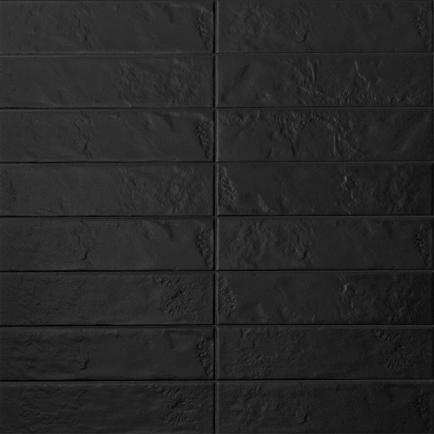 3x12 Regoli Nero Glossy Solid Color Porcelain Tile