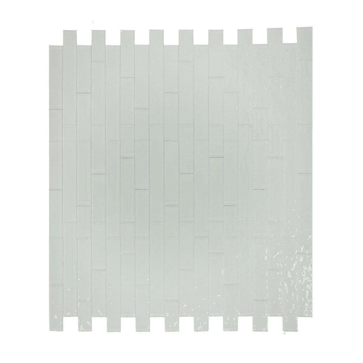 Ripple Clear Grey Glossy Linear Glass Mosaic Tile Ripple Clear Grey Glossy Linear Glass Mosaic Tile - American Tile Depot