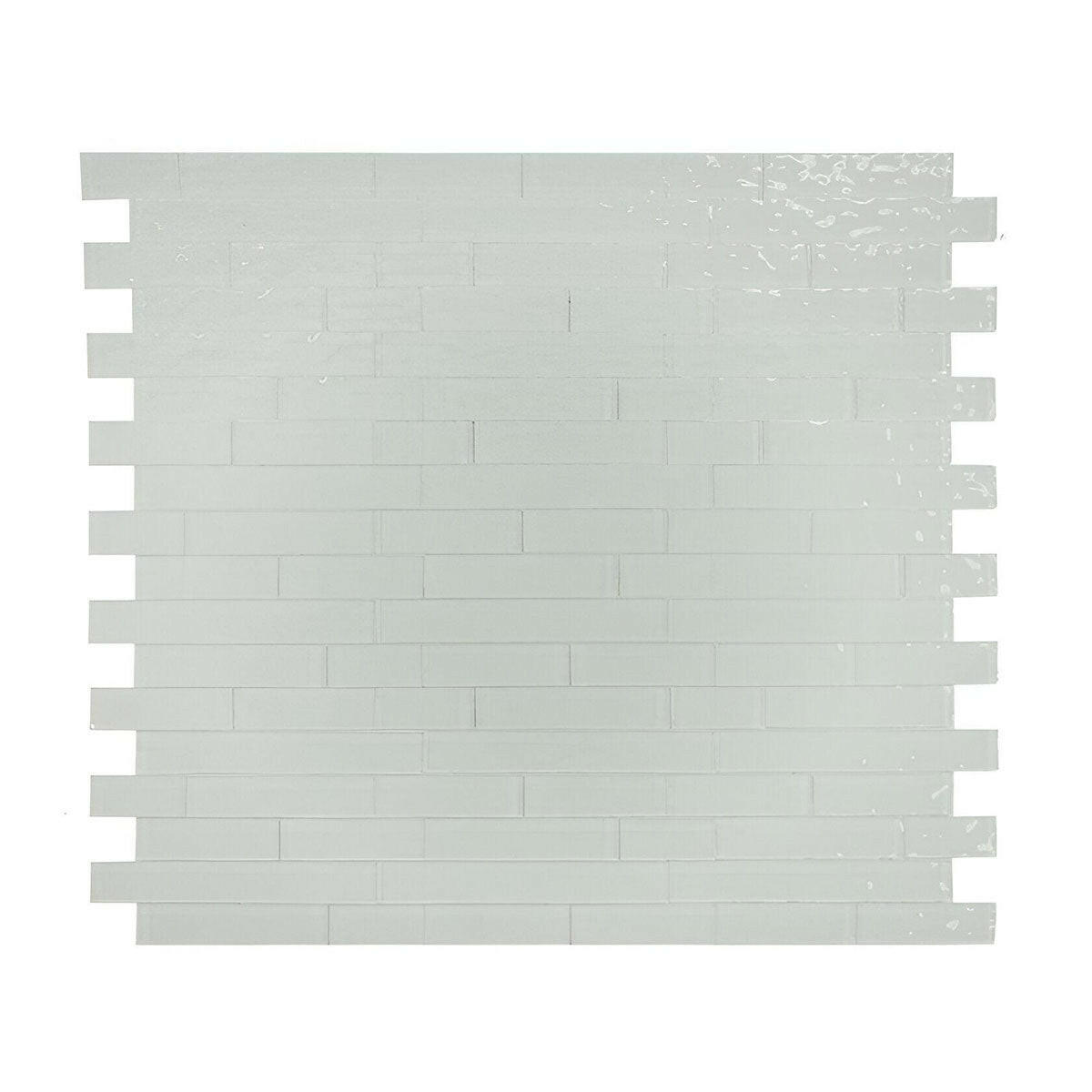 Ripple Clear Grey Glossy Linear Glass Mosaic Tile Ripple Clear Grey Glossy Linear Glass Mosaic Tile - American Tile Depot