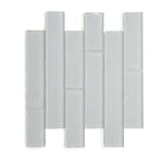 Ripple Clear Grey Glossy Linear Glass Mosaic Tile Ripple Clear Grey Glossy Linear Glass Mosaic Tile - American Tile Depot