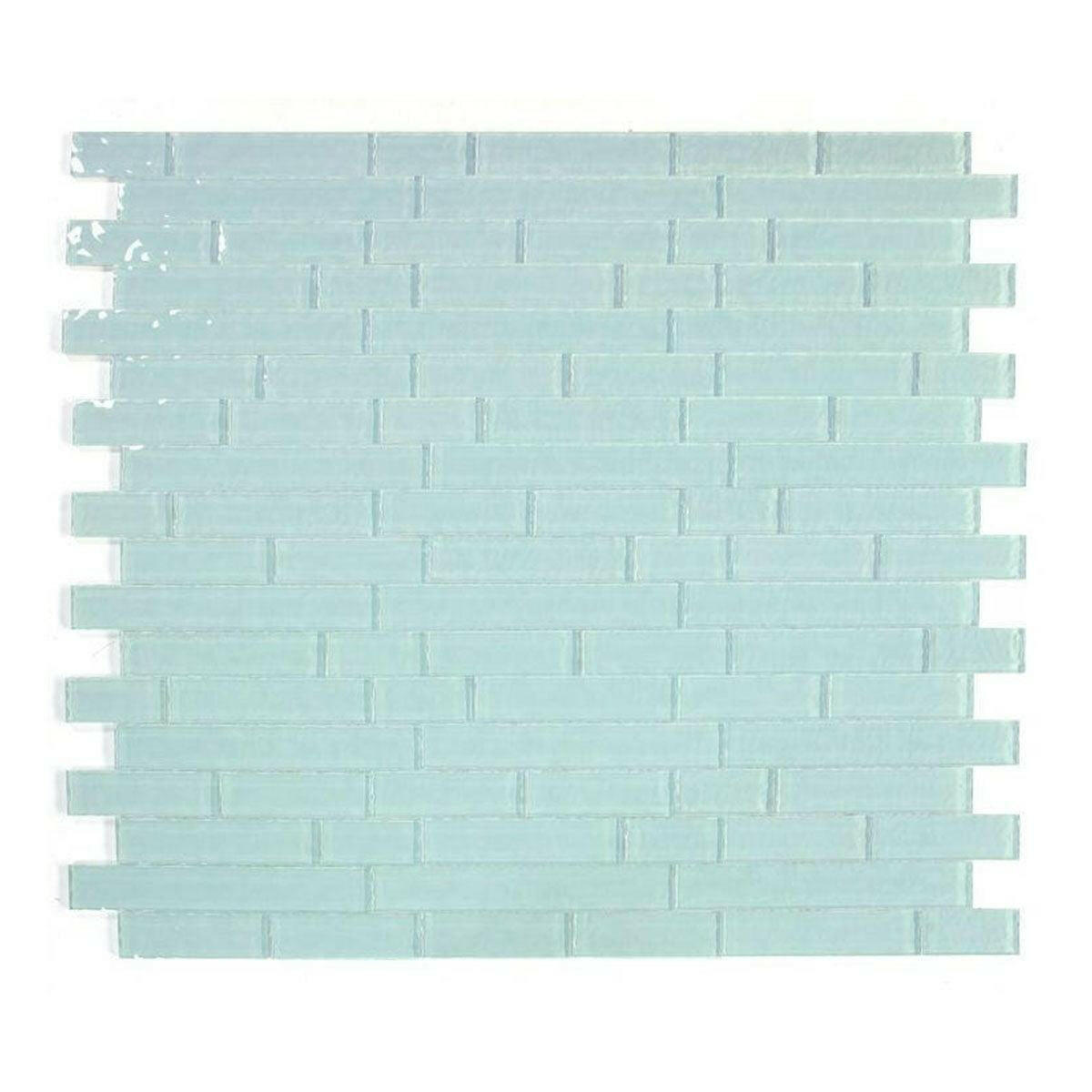 Ripple Turquoise Glossy Linear Glass Mosaic Tile Ripple Turquoise Glossy Linear Glass Mosaic Tile - American Tile Depot