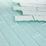 Ripple Turquoise Glossy Linear Glass Mosaic Tile Ripple Turquoise Glossy Linear Glass Mosaic Tile - American Tile Depot