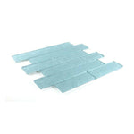 Ripple Turquoise Glossy Linear Glass Mosaic Tile Ripple Turquoise Glossy Linear Glass Mosaic Tile - American Tile Depot