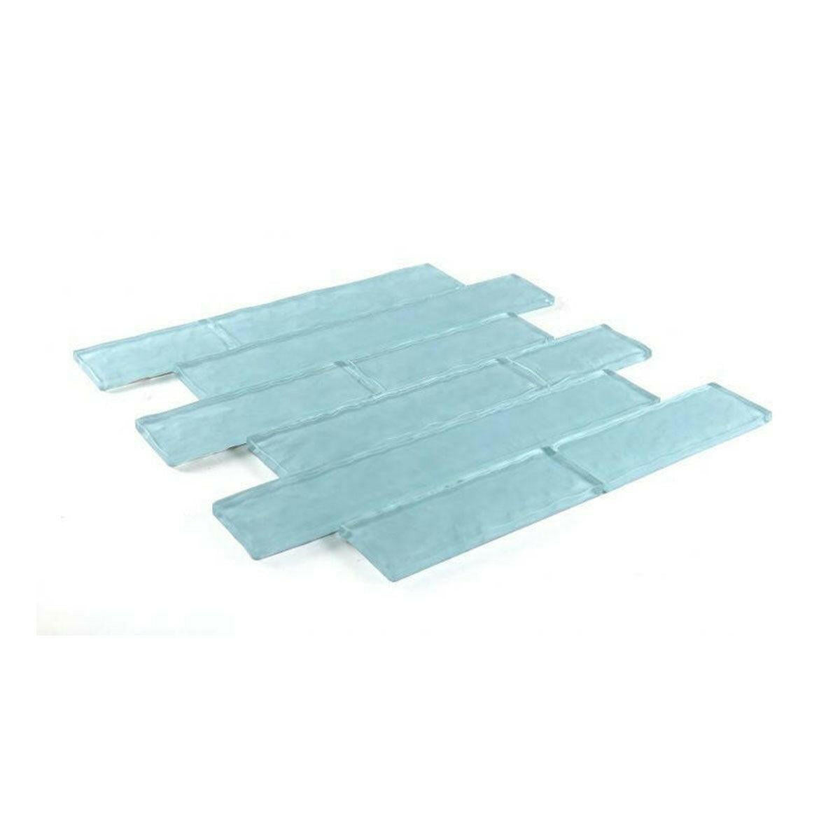 Ripple Turquoise Glossy Linear Glass Mosaic Tile Ripple Turquoise Glossy Linear Glass Mosaic Tile - American Tile Depot