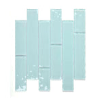 Ripple Turquoise Glossy Linear Glass Mosaic Tile Ripple Turquoise Glossy Linear Glass Mosaic Tile - American Tile Depot