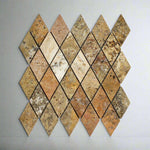 Scabos Travertine 2x4 Tumbled Diamond Mosaic Tile Scabos Travertine 2x4 Tumbled Diamond Mosaic Tile - American Tile Depot