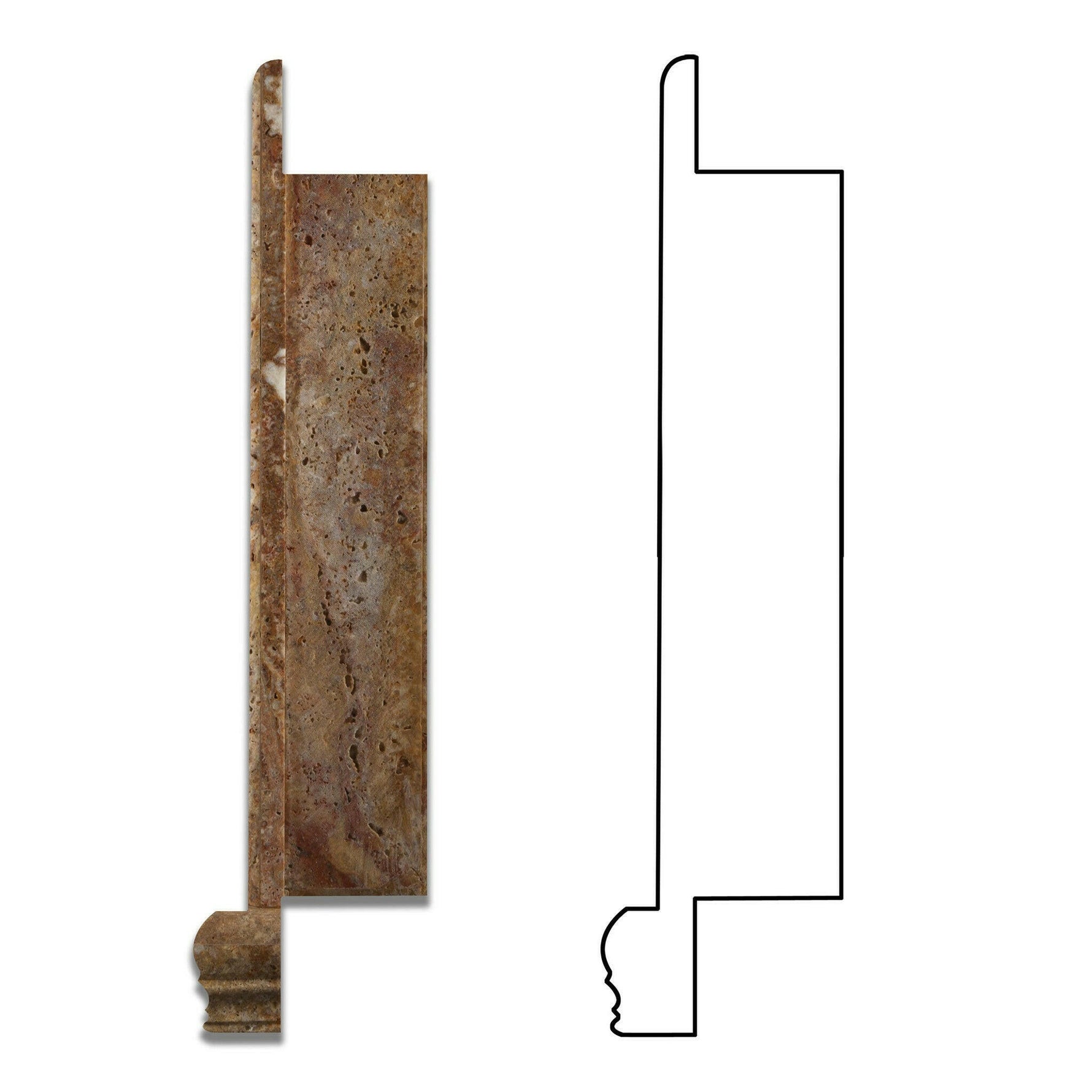 Scabos Travertine Hand-Made Custom Shampoo Niche / Shelf - LARGE - Polished Scabos Travertine Hand-Made Custom Shampoo Niche / Shelf - LARGE - Polished - American Tile Depot