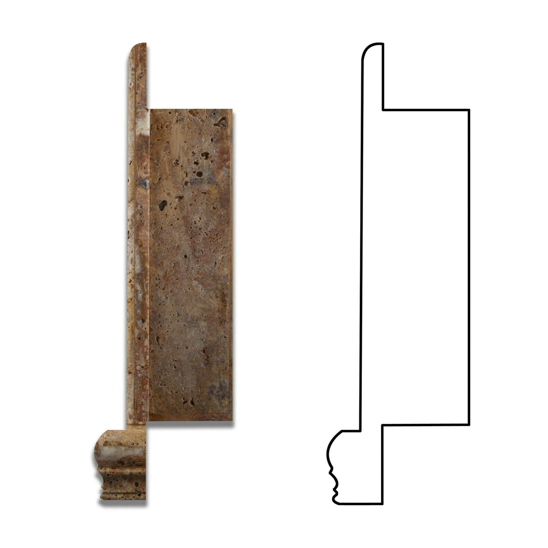 Scabos Travertine Hand-Made Custom Shampoo Niche / Shelf - SMALL - Polished Scabos Travertine Hand-Made Custom Shampoo Niche / Shelf - SMALL - Polished - American Tile Depot