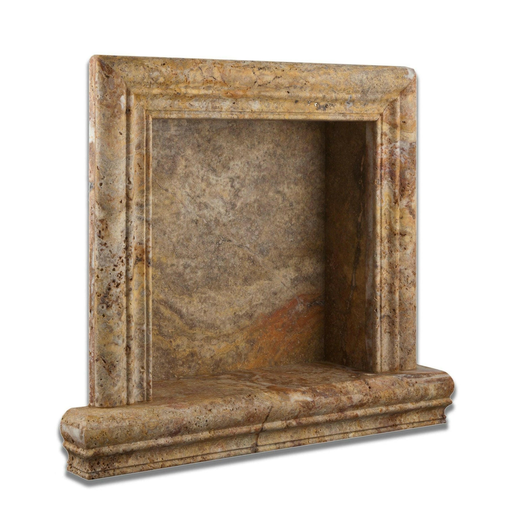 Scabos Travertine Hand-Made Custom Shampoo Niche / Shelf - SMALL - Polished Scabos Travertine Hand-Made Custom Shampoo Niche / Shelf - SMALL - Polished - American Tile Depot