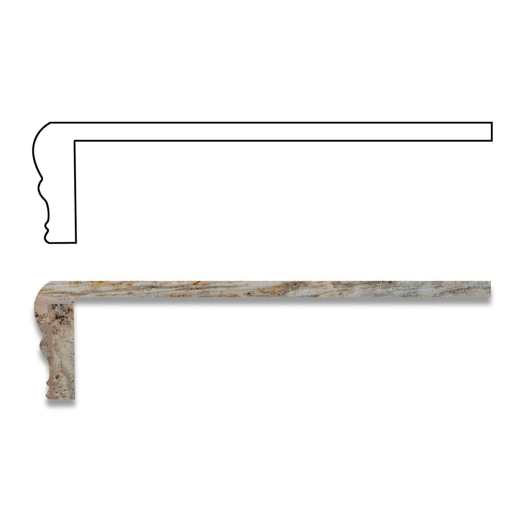 Scabos Travertine Hand-Made Custom Shower Corner Shelf - Honed Scabos Travertine Hand-Made Custom Shower Corner Shelf - Honed - American Tile Depot