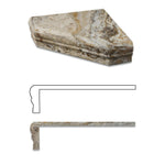 Scabos Travertine Hand-Made Custom Shower Corner Shelf - Polished Scabos Travertine Hand-Made Custom Shower Corner Shelf - Polished - American Tile Depot