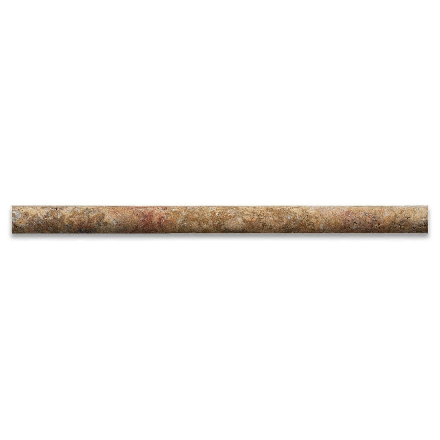 Scabos Travertine Honed 3/4x12 Bullnose Liner Scabos Travertine Honed 3/4x12 Bullnose Liner - American Tile Depot