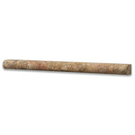 Scabos Travertine Honed 3/4x12 Bullnose Liner Scabos Travertine Honed 3/4x12 Bullnose Liner - American Tile Depot