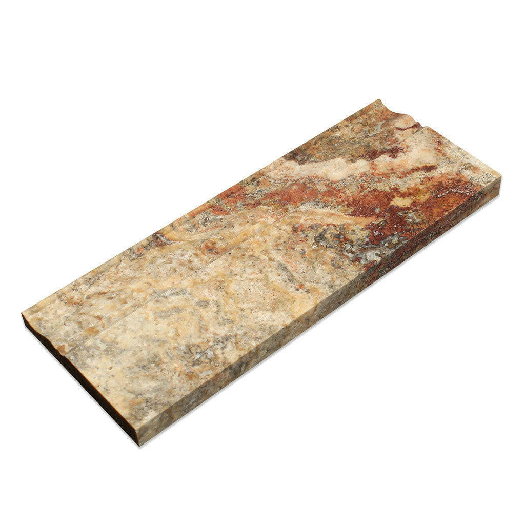 Scabos Travertine Honed 5x12 Baseboard Trim Molding - American Tile Depot