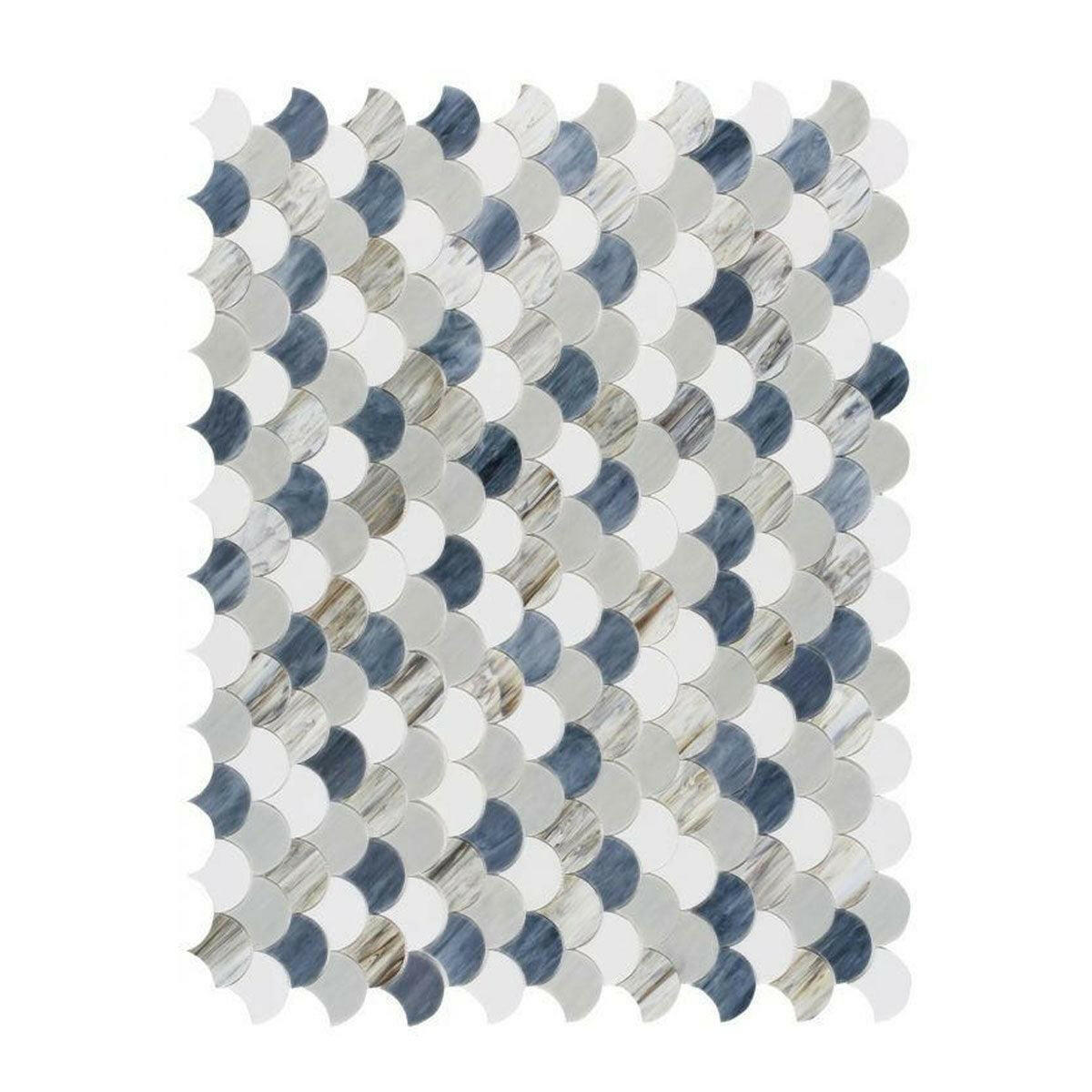 Seashell Beach Scale Glass Mosaic Tile Seashell Beach Scale Glass Mosaic Tile - American Tile Depot