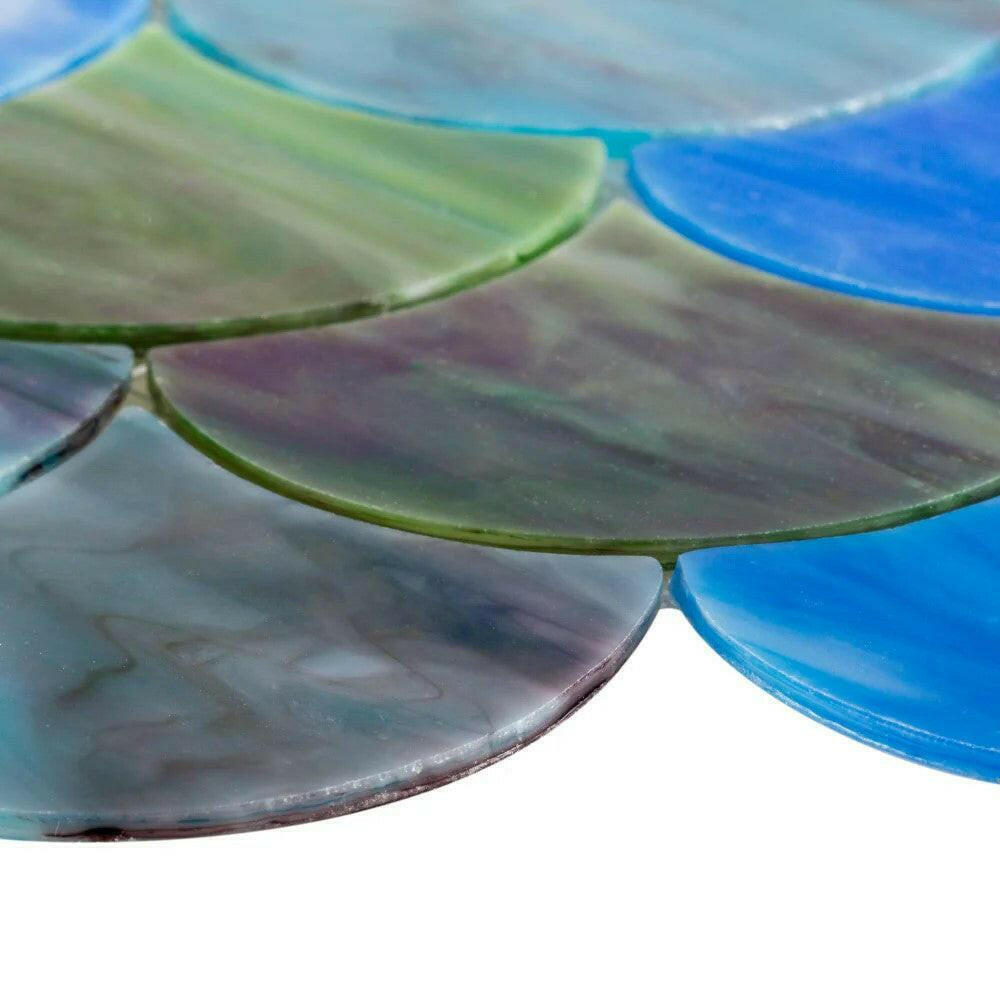 Seashell Sky Scale Glass Mosaic Tile Seashell Sky Scale Glass Mosaic Tile - American Tile Depot