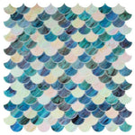 Seashell Sky Scale Glass Mosaic Tile Seashell Sky Scale Glass Mosaic Tile - American Tile Depot
