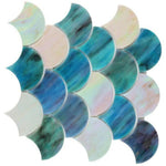 Seashell Sky Scale Glass Mosaic Tile Seashell Sky Scale Glass Mosaic Tile - American Tile Depot