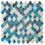 Seashell Sky Scale Glass Mosaic Tile Seashell Sky Scale Glass Mosaic Tile - American Tile Depot