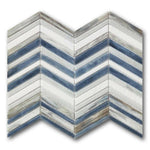 Seashore Beach Wave Herringbone Glass Mosaic Tile Seashore Beach Wave Herringbone Glass Mosaic Tile - American Tile Depot