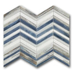 Seashore Beach Wave Herringbone Glass Mosaic Tile Seashore Beach Wave Herringbone Glass Mosaic Tile - American Tile Depot