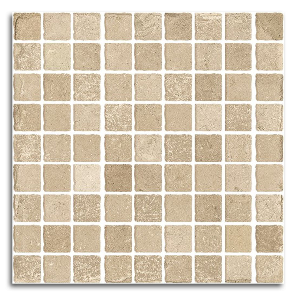 Sienna Sabbia Mosaico Square Porcelain Mosaic Tile