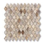 Silver Travertine 1" Diamond Tumbled Mosaic Tile - American Tile Depot