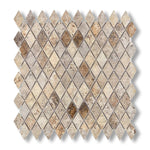 Silver Travertine 1" Diamond Tumbled Mosaic Tile - American Tile Depot