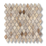 Silver Travertine 1" Diamond Tumbled Mosaic Tile - American Tile Depot