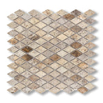 Silver Travertine 1" Diamond Tumbled Mosaic Tile - American Tile Depot