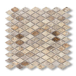 Silver Travertine 1" Diamond Tumbled Mosaic Tile - American Tile Depot