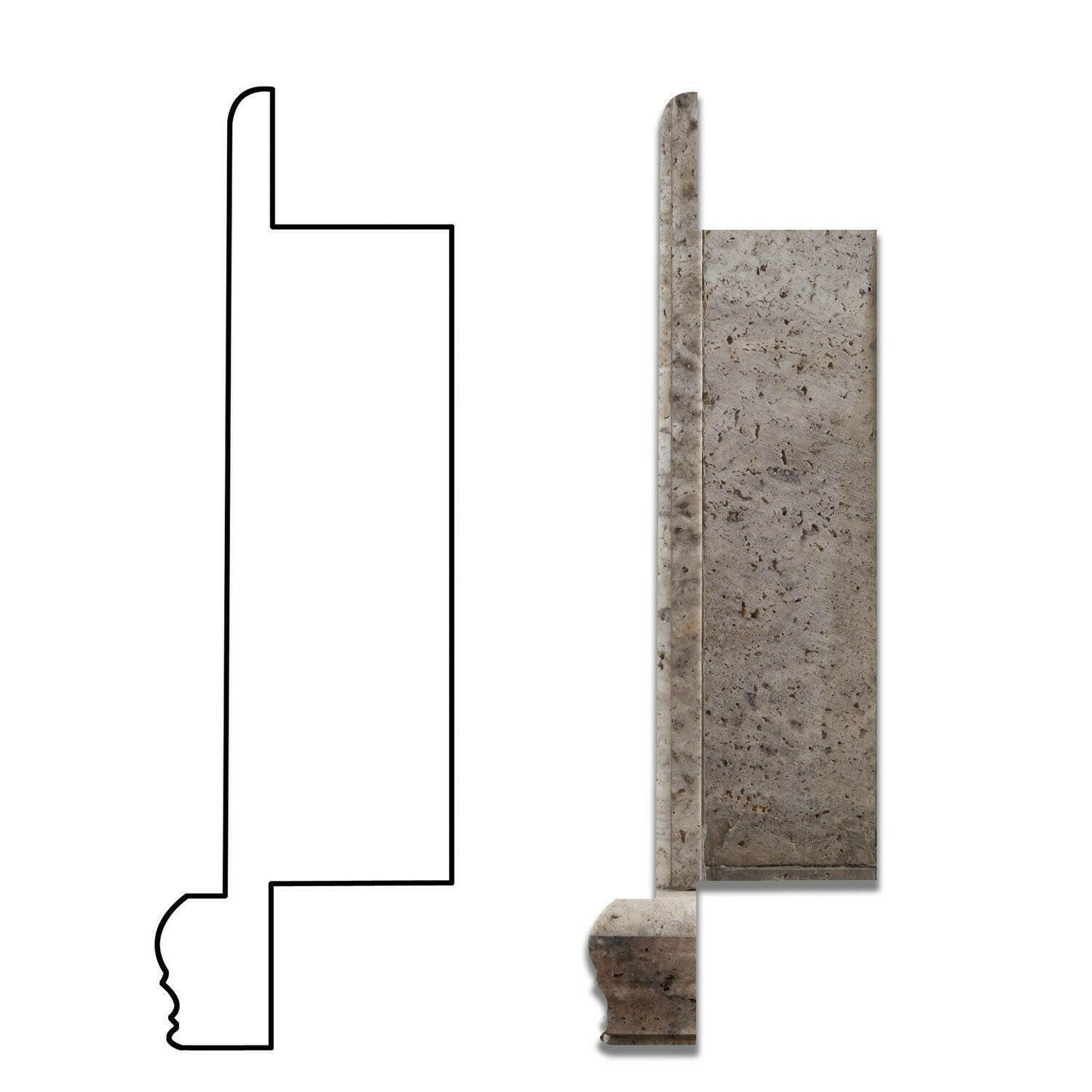 Silver Travertine Hand-Made Custom Shampoo Niche / Shelf - SMALL - Honed Silver Travertine Hand-Made Custom Shampoo Niche / Shelf - SMALL - Honed - American Tile Depot