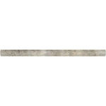 Silver Travertine Honed 3/4x12 Bullnose Liner - American Tile Depot