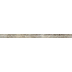 Silver Travertine Honed 3/4x12 Bullnose Liner - American Tile Depot