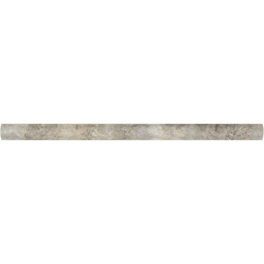Silver Travertine Honed 3/4x12 Bullnose Liner - American Tile Depot
