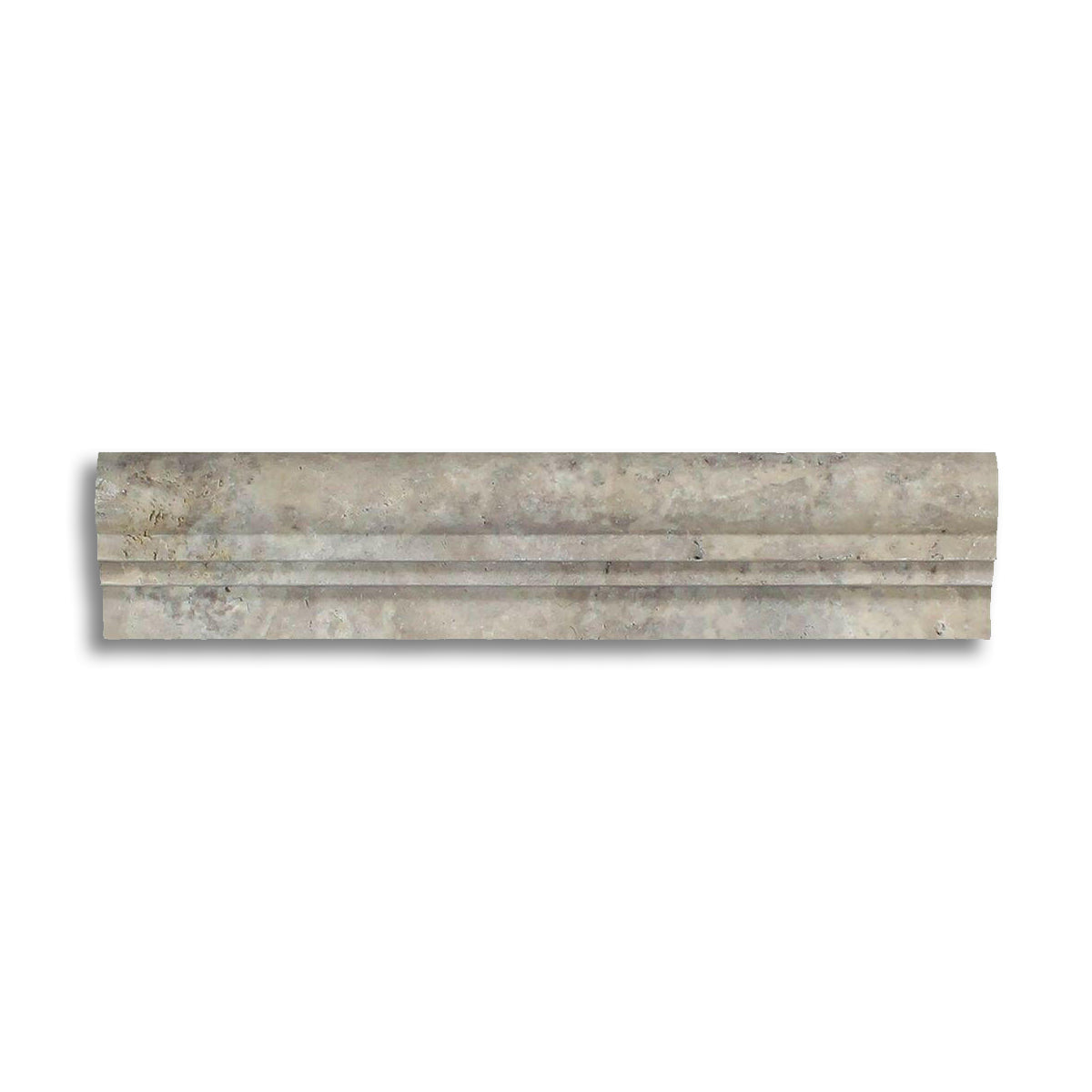 Silver Travertine Honed OG-1 Chair Rail Molding Trim