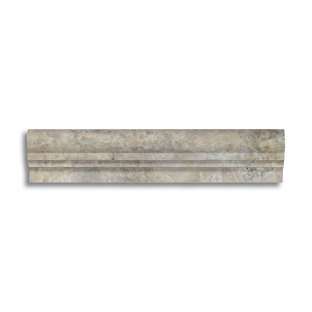 Silver Travertine Honed OG-1 Chair Rail Molding Trim - American Tile Depot