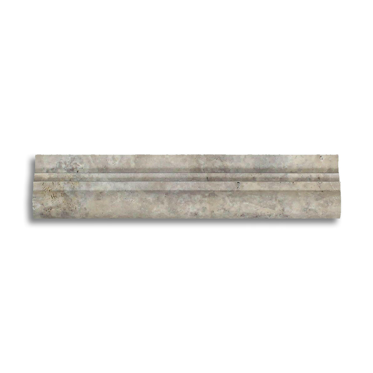 Silver Travertine Honed OG-1 Chair Rail Molding Trim - American Tile Depot