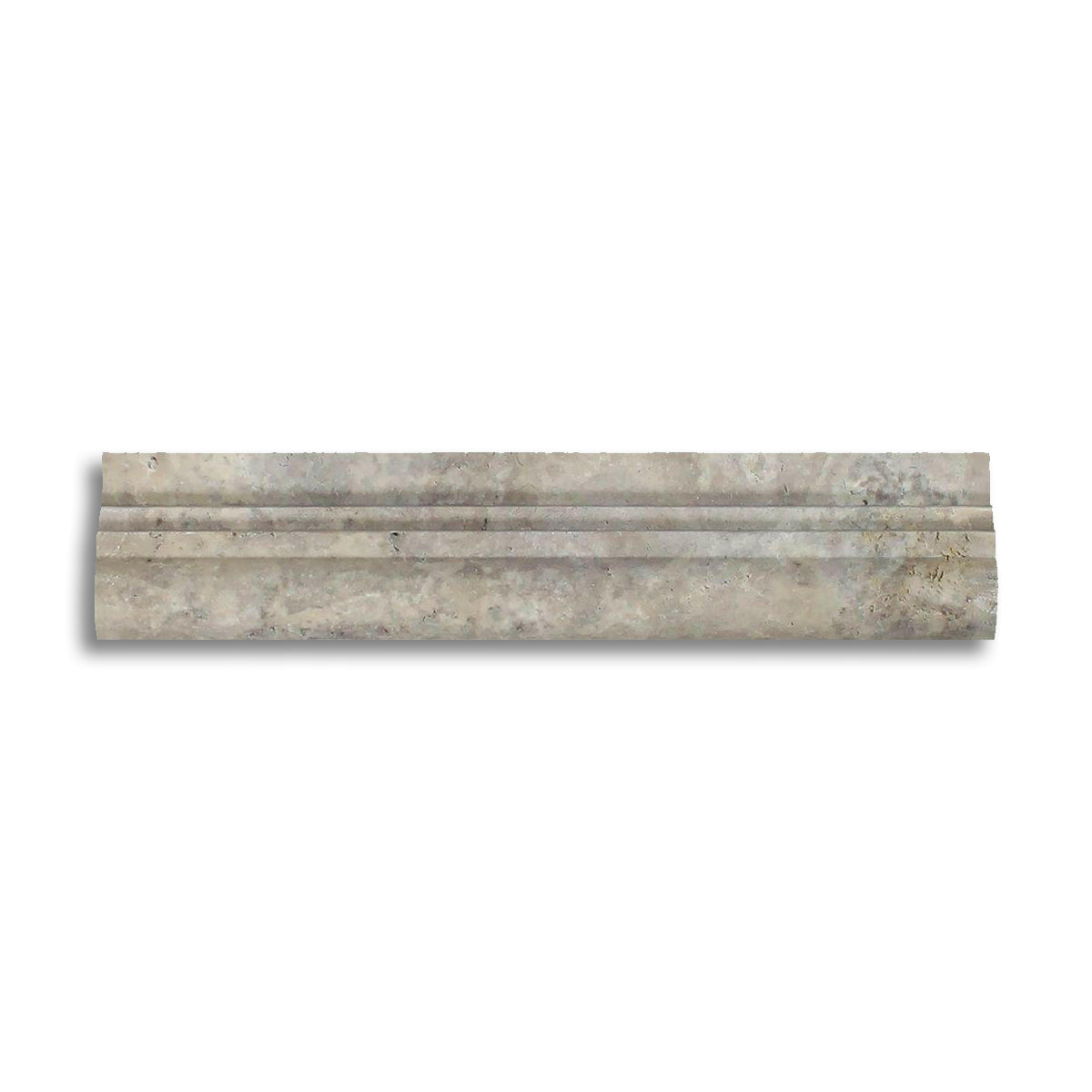 Silver Travertine Honed OG-1 Chair Rail Molding Trim - American Tile Depot