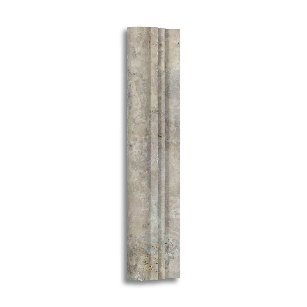 Silver Travertine Honed OG-1 Chair Rail Molding Trim - American Tile Depot