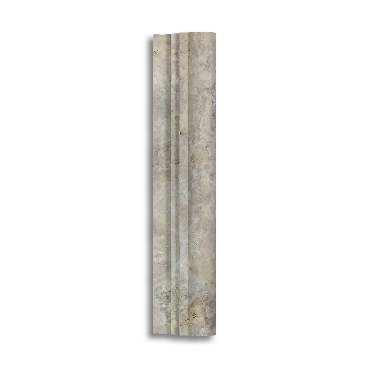 Silver Travertine Honed OG-1 Chair Rail Molding Trim - American Tile Depot